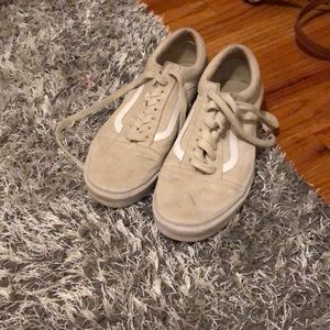 Beige low vans